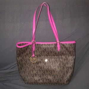 Michael Kors Brown & pink purse